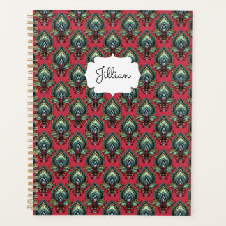 Roze en Aqua Fancy Pattern Boho Name Planner