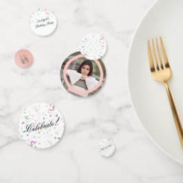 Roze en Aqua Glitter Confetti