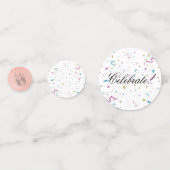 Roze en Aqua Glitter Confetti (Achterkanten)