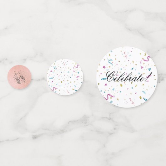 Roze en Aqua Glitter Confetti (Achterkanten)