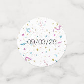 Roze en Aqua Glitter Confetti (Kleine voorkant)