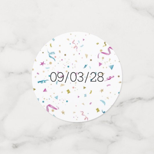 Roze en Aqua Glitter Confetti (Kleine voorkant)