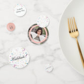 Roze en Aqua Glitter Confetti (Groep)