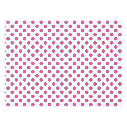 Roze en aqua groene cirkelpunttablet tafelkleed (Voorkant (Horizontaal))