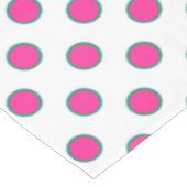 Roze en aqua groene cirkelpunttablet tafelkleed (Gekanteld)