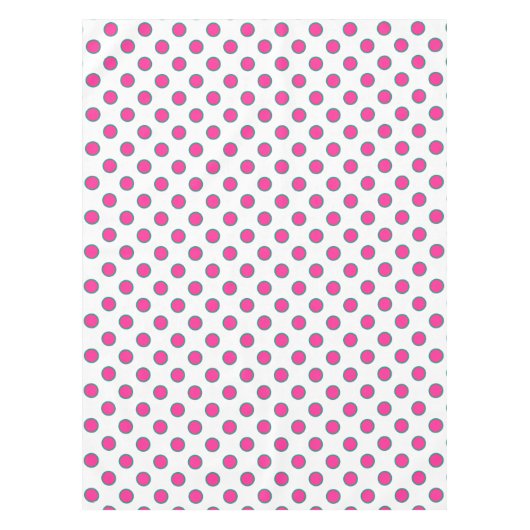 Roze en aqua groene cirkelpunttablet tafelkleed (Voorkant)