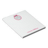 Roze en Aqua Kerst Ornament Notitieblok (Schuin)
