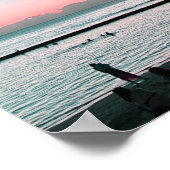 Roze en Aqua Lucht Hawaii Strand Poster (Hoek)