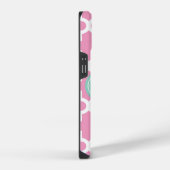 Roze en Aqua Moderne Marokkaanse Aangepaste Monogr iPhone Hoesje (Rechterkant)