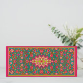 Roze en Aqua Moroccan Wedding Invitation Kaart (Staand voorkant)