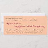 Roze en Aqua Moroccan Wedding Invitation Kaart (Achterkant)