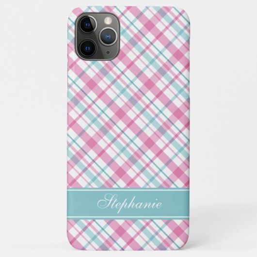 Roze en Aqua Pset Patroon Case-Mate iPhone Case (Achterkant)