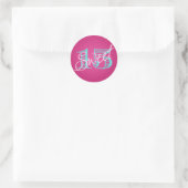 Roze en Aqua Sweet 15 Sticker (Tas)