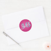 Roze en Aqua Sweet 16 Sticker (Envelop)