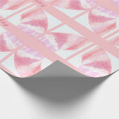 Roze en auve cadeaupapier (Hoek)