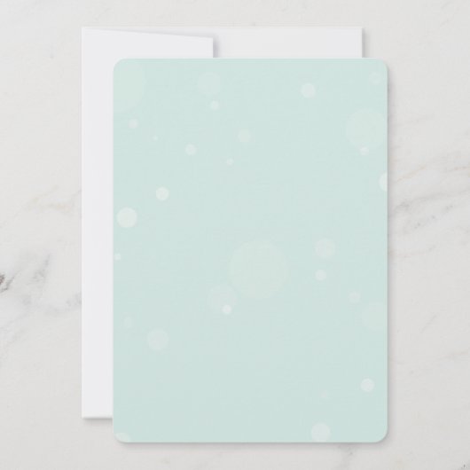 Roze en Baby Blue Bruids Douche Uitnodiging (Achterkant)