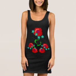 Roze en babyblauwe bloemen bloemrijke LBD T-shirt