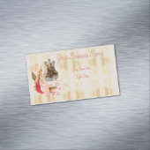 Roze en beest magnetisch visitekaartje (Voorbeeld)