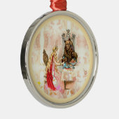 Roze en beest metalen ornament (Rechts)