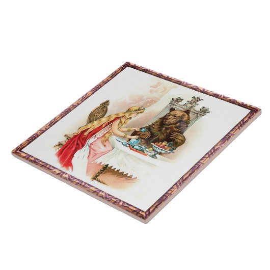 Roze en beest tegeltje (Zijkant)