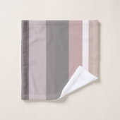 Roze en Beige Abstracte Strepen Bad Handdoek (Wasdoekje)