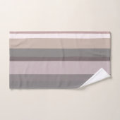 Roze en Beige Abstracte Strepen Bad Handdoek (Handdoek)