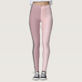 Roze en Beige Abstracte Strepen Leggings (Voorkant)