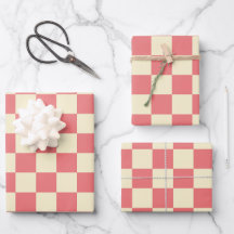 Roze en beige checkboard