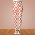 Roze en beige checkboard leggings<br><div class="desc">Roze en beige checkboard</div>