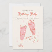 Roze en Beige Eenvoudige Creatieve Gelukkige Verja Kaart (Voorkant)