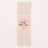 Roze en beige monogram Beste mam ooit op persoonli Yogamat (Voorkant)