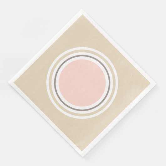 Roze en beige papieren luiers servetten (Hoek)