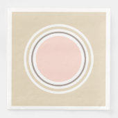 Roze en beige papieren luiers servetten (Voorkant)