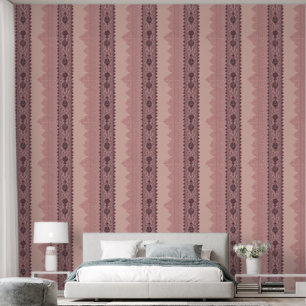 Roze en beige patronen AI-kunst Behang