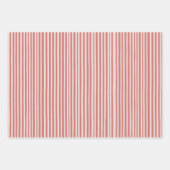 Roze en Beige Stipes Christmas Wrapping Paper (Voorkant 2)