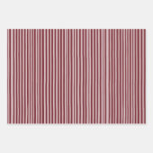 Roze en Beige Stipes Christmas Wrapping Paper (Voorkant)