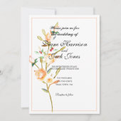 Roze en bes aquarel stelen kaart (Voorkant)