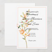 Roze en bes aquarel stelen kaart (Voorkant / Achterkant)