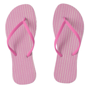 Roze en bijna witte verticale strepen flip flops