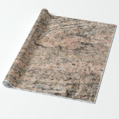 Roze en Black Granite Rock Sediment Cadeaupapier (Uitgerold)