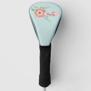 Roze en Blauw Aangepast Hoesje van de bestuurder Golfheadcover