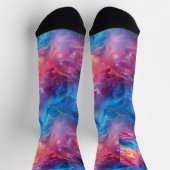 ROZE EN BLAUW Aangepaste Duurzame Premium Crew Soc Sokken (Top)