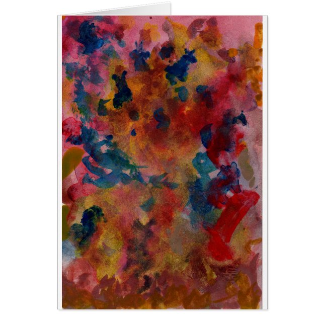 Roze en blauw abstract (Voorkant)