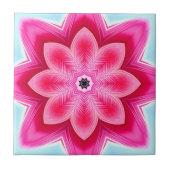 Roze en blauw abstract decoratief tegeltje (Voorkant)