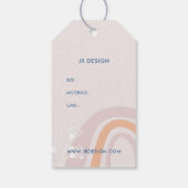 Roze en blauw Abstract handgemaakt product Label o Cadeaulabel (Achterkant)