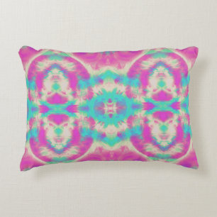 Roze en blauw Abstract patroon Decoratief Kussen