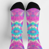 Roze en blauw Abstract patroon Sokken (Top)