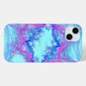 Roze en blauw abstracte kunst Case-Mate iPhone case (Achterkant (horizontaal))
