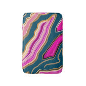 Roze en blauw agatpatroon badmat (Voorkant Verticaal)