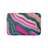 Roze en blauw agatpatroon badmat (Voorkant)